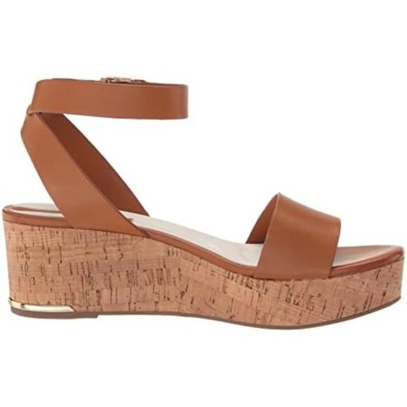 Franco Sarto Brown Cork Wedge Sandals with Ankle Strap, Size 10M - New - Picture 8 of 10